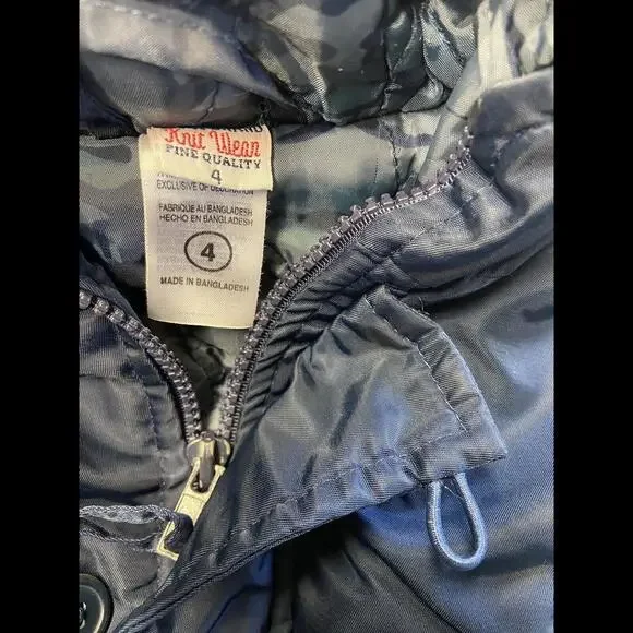 Boys LUCKY BRAND Blue Insulated Lucky Corp Jacket Sz 4